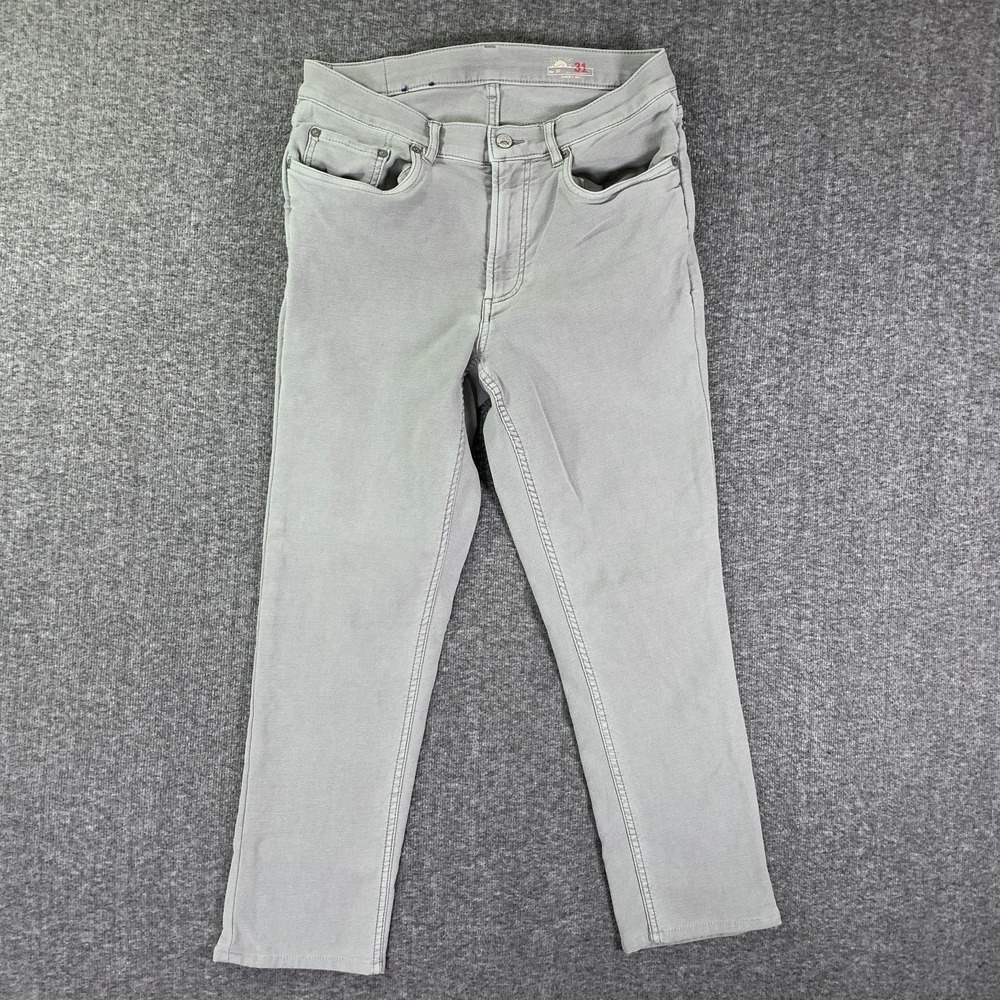 Faherty Stretch Terry Pant Men 31x25 Gray Modern 5 Pocket